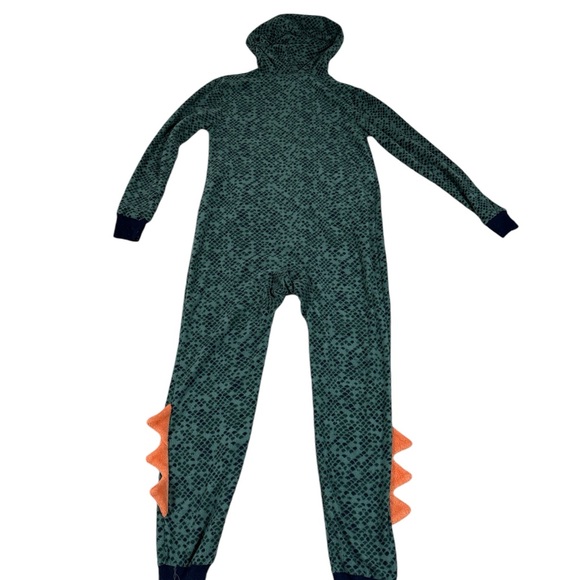Cat Jack Hooded Dinosaur Pajamas Fleece Jumpsuit Costume Boys One Piece M 8/10 - Picture 3 of 13